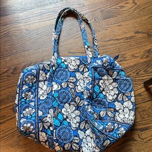 Floral Blue Tote Bag